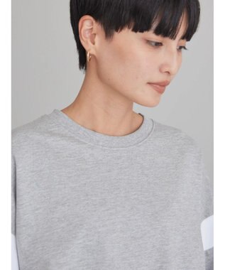 AMERICAN HOLIC 袖異素材ミニ裏毛プルオーバー Light Gray Mixture