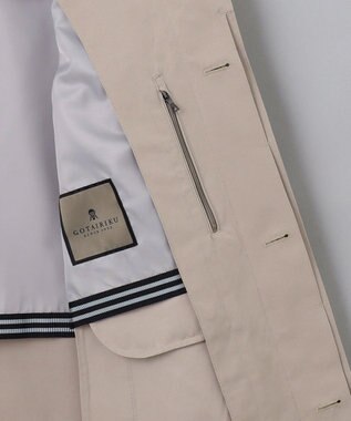 GOTAIRIKU ダウンライナー装着可【半裏仕様】コットンポリエステル ステンカラースプリングコート(25年春夏モデル) ベージュ系