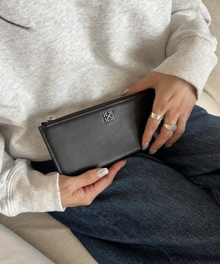 russet ミニモノグラムプレートロングウォレット(SO-418) Black