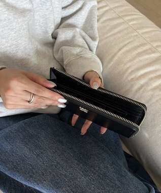 ミニモノグラムプレートロングウォレット(SO-418) / russet