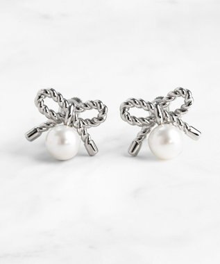 TOCCA PROMISE PEARL RIBBON EARRINGS イヤリング シルバー系