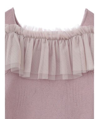 earth music&ecology デコルテチュールニットプルオーバー Dark Pink