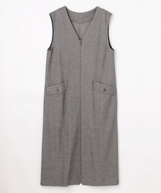 ANY 【2WAY/セットアップ可】ライトツイードジャンパースカート グレー