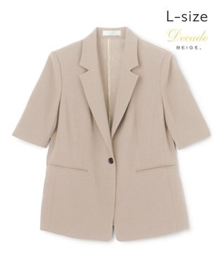 BEIGE， 【Lsize・セットアップ対応】CINDY / ハーフスリーブジャケット Taupe