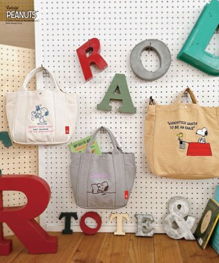 ROOTOTE 8386【スヌーピー】IP.ミディアム.2way.ピーナッツ-9L 02：ベージュ