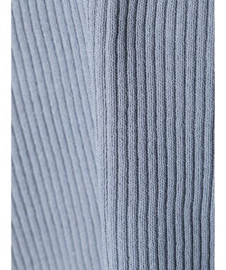 earth music&ecology リブコンパクトカーディガン Blue