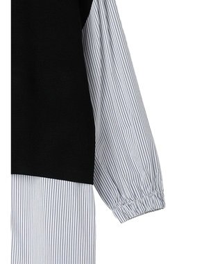 CRAFT STANDARD BOUTIQUE 【洗える】ニットベスト+シャツワンピース-SET Black