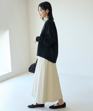 UNFILO L BEAUTY FORM JERSEY バックフォルム プルオーバー ブラック