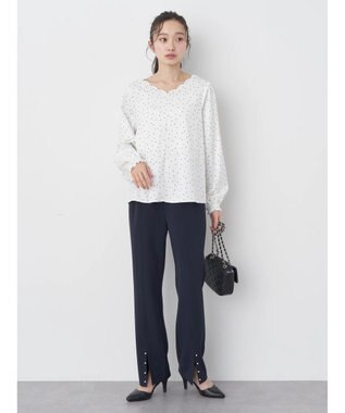 earth music&ecology パールスリットパンツ Navy