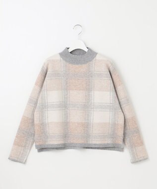J.PRESS LADIES 【洗える】WOOLY STRETCH PLAID ニット ベージュチェック系