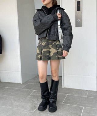 WEGO PUショートブルゾン グレー