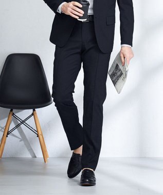 JOSEPH ABBOUD 【ウエストも伸びる/ECO撥水】アクティブレジャー パンツ ブラック系