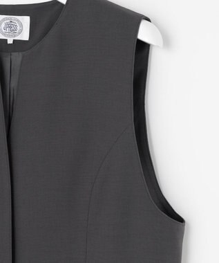 J.PRESS LADIES L 【セットアップ対応・洗える】RELAXIONツイル ジレ スレート系