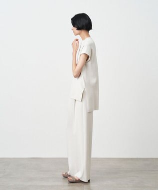 ATON 【23/SS】50/2 NATURAL DYE ORGANIC COTTON | モックネックタンクトップ WARM WHITE