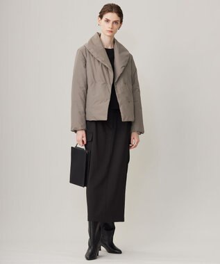 ICB 【UVカット・洗える】ジョーゼットジャージー クロップド丈プルオーバー ブラック系