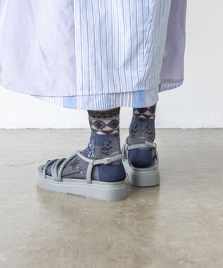 COQ USAGI FARM ラメショートソックス ブラック