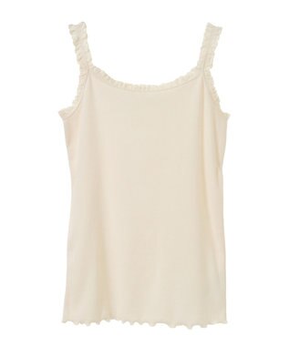 earth music&ecology フリルキャミ Ivory