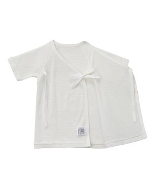 MIKI HOUSE HOT BISCUITS メッシュ天竺 短肌着 無地 白