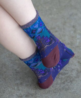 COQ USAGI FARM ラメショートソックス ネイビー