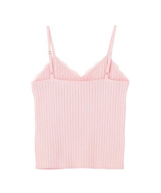 earth music&ecology レースリブキャミソール Pink