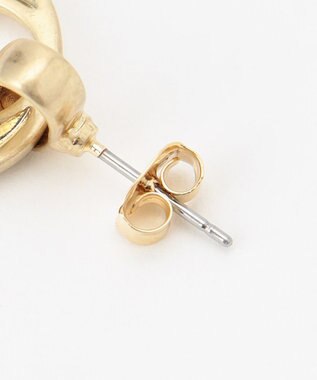 ANY 【WEB限定】オーバルゼロリングピアス(両耳用) ライトゴールド