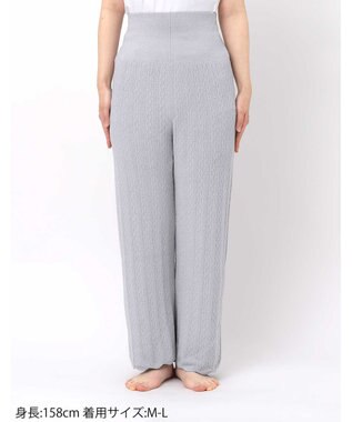 une nana cool とろみ素材がここちよいハラマキ付きロングボトム　ｍｏｉ　ｒｏｏｍ（モアルーム） グレー