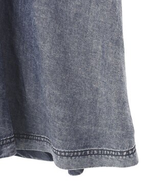 YECCA VECCA バイオ加工ヴィンテージデニムタックワンピース Indigo