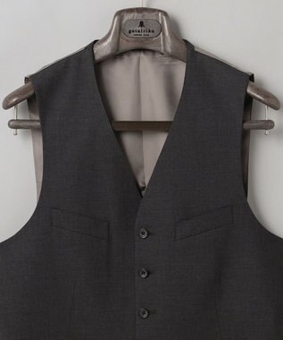 GOTAIRIKU 次世代スーツ【2WAYストレッチ/透湿性/シワになりにくい】ハイスペック2WAYストレッチスーツベスト グレー系