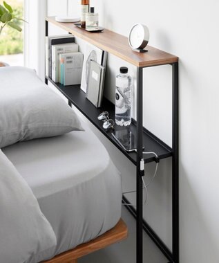 tower 棚板が動く後付けヘッドボード タワー ブラック ブラック