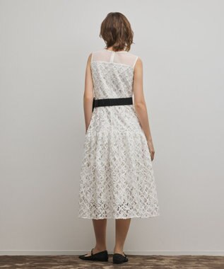 GRACE CONTINENTAL コード刺繍ワンピース ホワイト