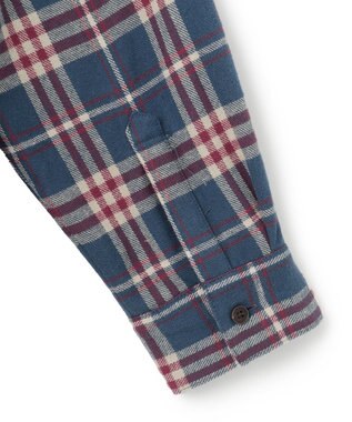 J.PRESS YORK STREET 【WOMEN】フランネル チェックシャツワンピース ブルー系3