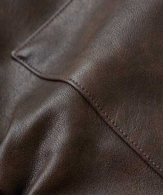 Green Parks ・ＥＬＥＮＣＡＲＥ　ＤＵＥ　合皮ステンカラーブルゾ Brown