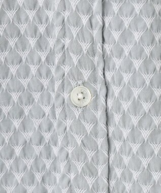 JOSEPH HOMME トライジャガードストレッチ   ウイングカラー半袖シャツ ピーコックグリーン系