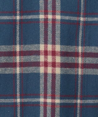 J.PRESS YORK STREET 【WOMEN】フランネル チェックシャツワンピース ブルー系3
