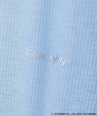 Green Parks チャーミーキティ／フロントギャザーシアーカーディガン Light Blue