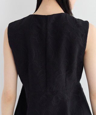 YECCA VECCA 刺繍ペプラムジレ Black