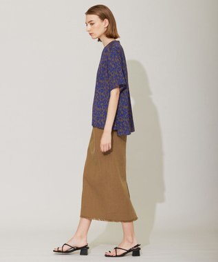 ICB コットンリネンキャンバス スカート キャメル系