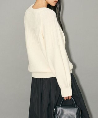 Green Parks ボウタイリボン付きニット Off White