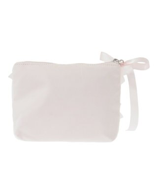 Maison de FLEUR チュールフリルポーチ Pink