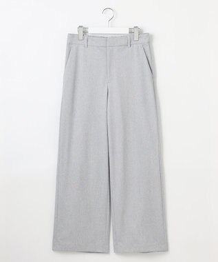 J.PRESS LADIES L 【洗える】リネンライクジャージー ワイド パンツ ライトグレー系