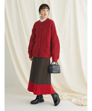 CRAFT STANDARD BOUTIQUE 配色チェックプリーツスカート Check Brown