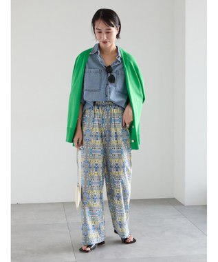 Te chichi 【LIBERTY FABRICS】イージーパンツ ブルー