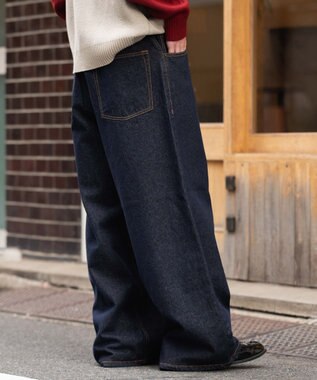 WEGO 【SMLサイズ展開】エクストラバギーデニムパンツ デニムインディゴ