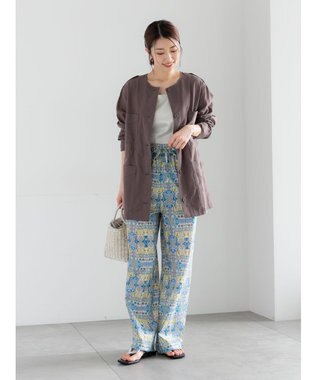 Te chichi 【LIBERTY FABRICS】イージーパンツ ブルー