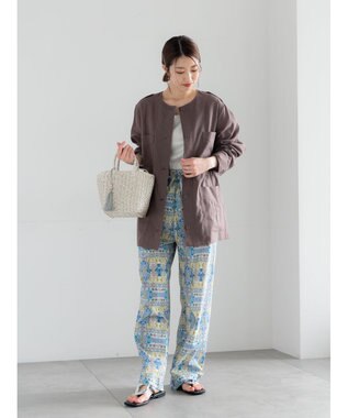 Te chichi 【LIBERTY FABRICS】イージーパンツ ブルー