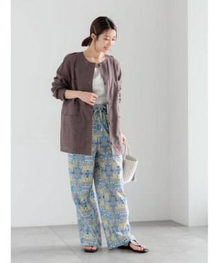 Te chichi 【LIBERTY FABRICS】イージーパンツ ブルー