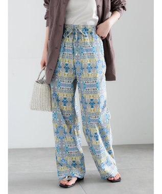 Te chichi 【LIBERTY FABRICS】イージーパンツ ブルー