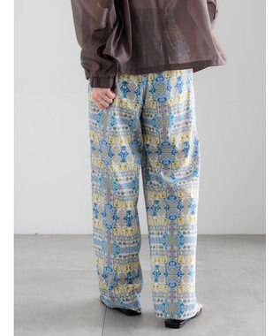 Te chichi 【LIBERTY FABRICS】イージーパンツ ブルー