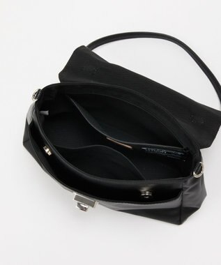 russet クラウズナイロンフラップミニトートバッグ(CE-1689) Black