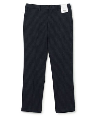 UNFILO MENS 【OCEANS 雑誌・web・YouTube 掲載】FLANNEL TOUCH 機能美パンツ スリム ネイビーストライプ